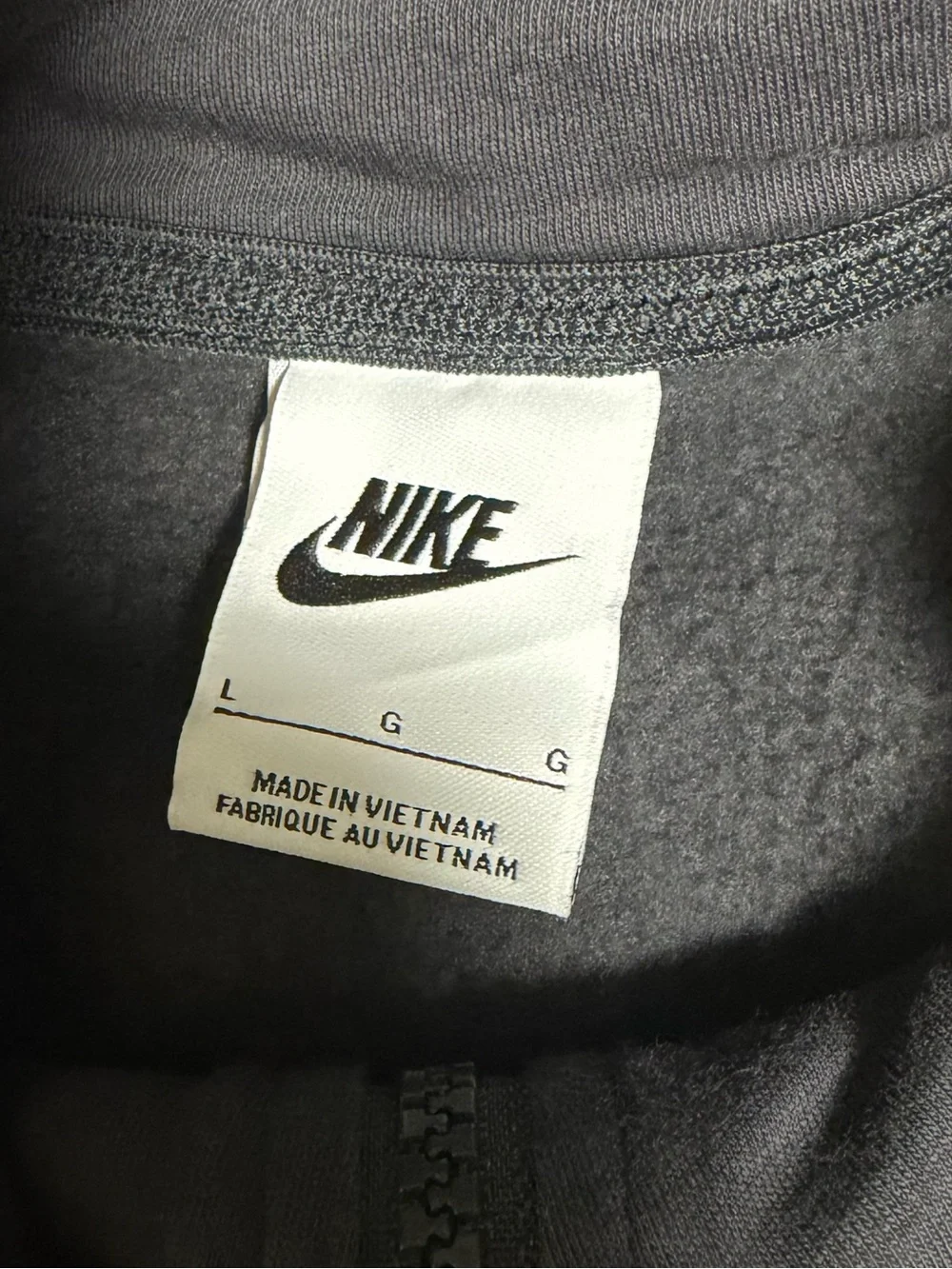 NIKE Baylor Bears Full Zip Embroidered Logo Hoodie - Large